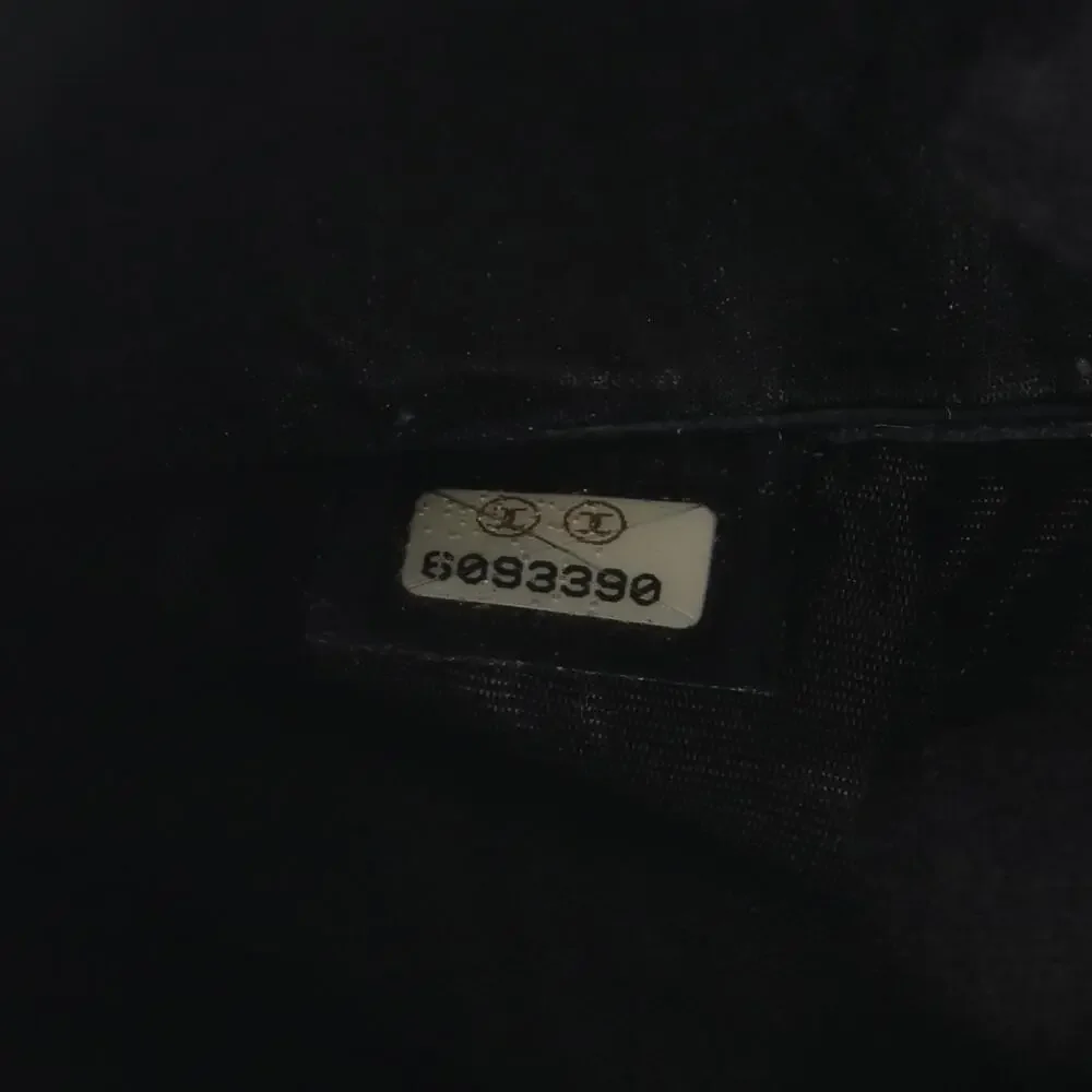 CHANEL Black Leather Logo Wallet